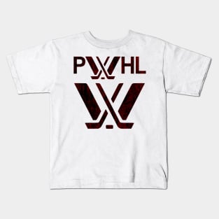 Distresed red Montreal pwhl logo Kids T-Shirt